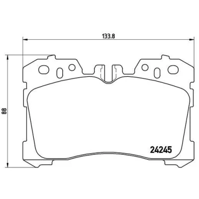 Imagem de BREMBO P 83 075 Jogo de pastilhas para travão disco preparado indicador aviso desgaste sem acessórios