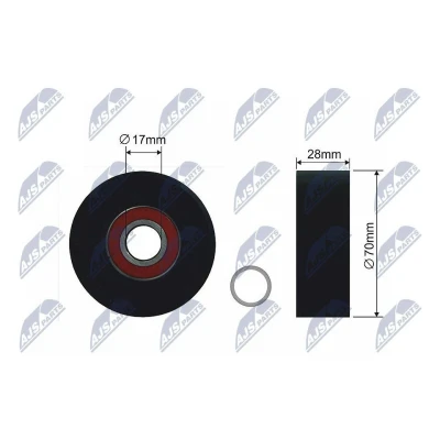 Imagem de NTY RNK BM 030 Rolo tensor, correia trapezoidal 70mm