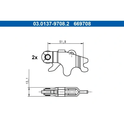 Imagem de ATE 03.0137 9708.2 Kit de acessórios, maxilas travão estacionamento BMW: 3 Sedan, Coupe, Touring