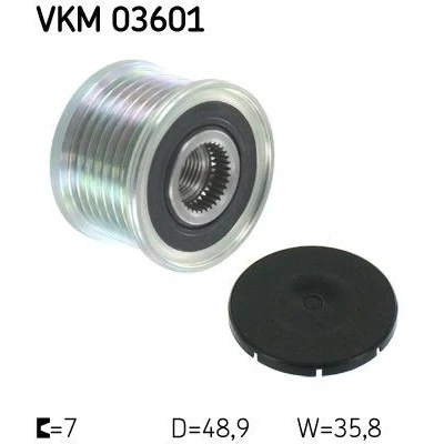 Imagem de SKF VKM 03601 Polia Roda Livre do Alternador 36 RENAULT: LAGUNA 2 Grandtour, MASTER Pritsche/Fahrgestell,