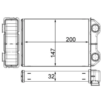 Imagem de MAHLE ORIGINAL AH 251 000S Radiador Quente MINI: Hatchback