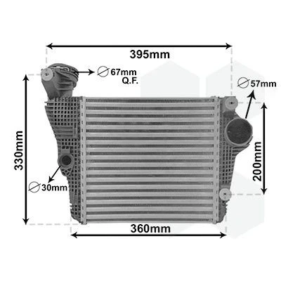 Imagem de VAN WEZEL 74014701 Intercooler PORSCHE: Macan