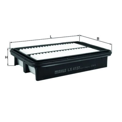 Imagem de MAHLE ORIGINAL LX 4137 Filtro de ar 47,5 155 231,5 Cartucho filtrante MAZDA: 3 Hatchback, Sedan