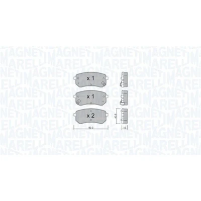 Imagem de MAGNETI MARELLI 363916061004 Jogo de pastilhas para travão disco KIA: Picanto I, II, HYUNDAI: i10 I