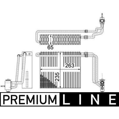 Imagem de MAHLE ORIGINAL AE 107 000P Evaporador com válvula de expansão