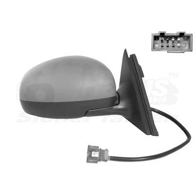 Imagem de Espelho retrovisor Van Wezel 7627808 à direita com subcapa completo, convexo, para regulação eléctrica dos espelhos, aquecível SKODA: Fabia 2