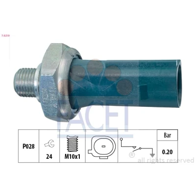 Imagem de FACET 7.0219 Sensor Pressão do Óleo M10x1 0,2bar