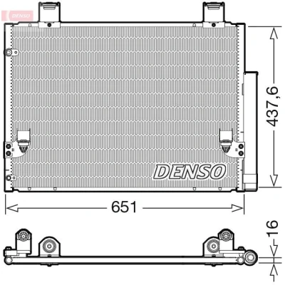 Imagem de DENSO DCN50057 Condensador com secador R 134a TOYOTA: HILUX 3 Pick up