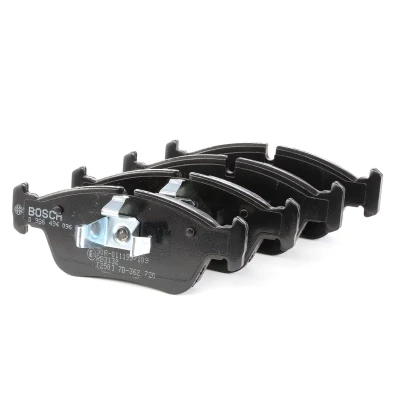 Imagem de BOSCH 0 986 494 096 Jogo de pastilhas para travão disco Baixo teor metálico com grampo do êmbolo, chapa anti ruído BMW: 1 Hatchback, 3 Sedan