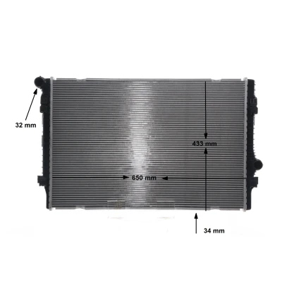 Imagem de MAHLE ORIGINAL CR 811 000S Radiador, arrefecimento do motor 650 433 32 Aletas de refrigeração soldadas VOLKSWAGEN: Golf 7, Passat B8 Variant