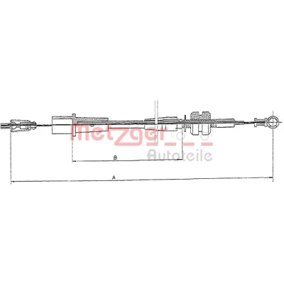 Imagem de METZGER 11.1242 Cabo de Acelerador COFLE OPEL: Astra F Sedan, CC