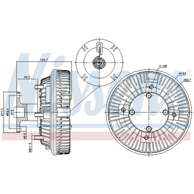 Imagem de Embraiagem, ventilador do radiador NISSENS 86226