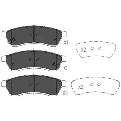 Imagem de KAVO PARTS KBP 1012 Jogo de pastilhas para travão disco com avisador sonoro desgaste CHEVROLET: Epica Sedan