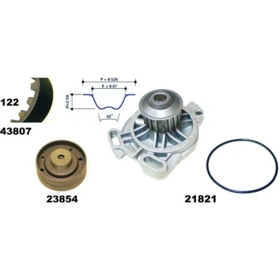 Imagem de MAPCO 41807 Bomba de Água + Kit Correia Distribuição 26,5 VOLKSWAGEN: Transporter 4 Bus,