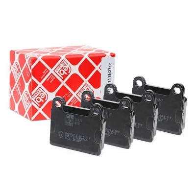 Imagem de FEBI BILSTEIN 16127 Jogo de pastilhas para travão disco Eixo traseiro excl. contacto aviso desgaste MERCEDES BENZ: /8 Sedan, W123 Sedan