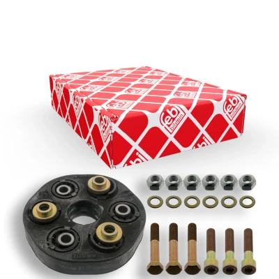 Imagem de FEBI BILSTEIN 03628 Acoplamento do Cardan 80 à frente ProKit com parafusos, arruelas planas porcas MERCEDES BENZ: 190, W124 Sedan