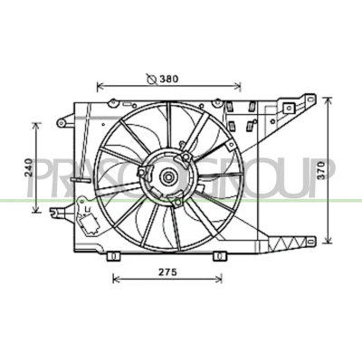 Imagem de PRASCO DA220F001 Ventilador de Radiador 380