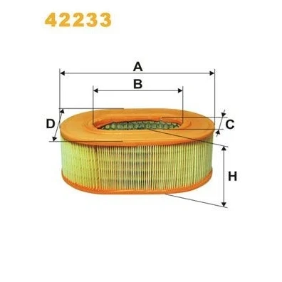 Imagem de WIX FILTERS 42233 Filtro de ar 93 233 Cartucho filtrante