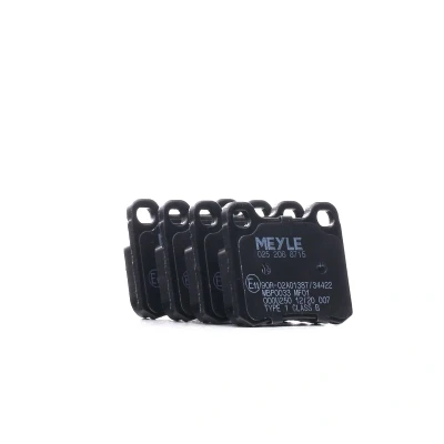 Imagem de MEYLE 025 206 8715 Jogo de pastilhas para travão disco ORIGINAL Quality Eixo traseiro excl. contacto aviso desgaste com chapa anti ruído
