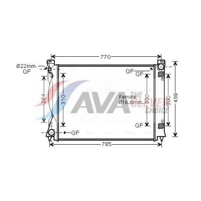 Imagem de Radiador, arrefecimento do motor AVA QUALITY COOLING AI2236