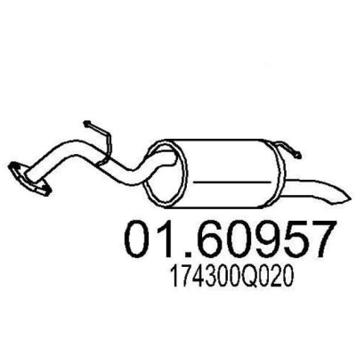 Imagem de MTS 01.60957 Panela de escape traseira 860 TOYOTA: Yaris II Hatchback