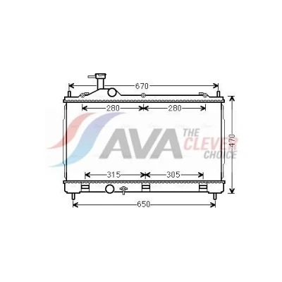 Imagem de AVA COOLING SYSTEMS Radiador, arrefecimento do motor Alumínio 400mm 688mm 16mm sem junta depósito de compensação Aletas refrigeração soldadas