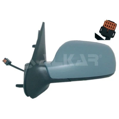 Imagem de Espelho retrovisor Alkar 6121365 esquerda com subcapa elétrico aquecível, tom azul, não esférico para veículo volante à