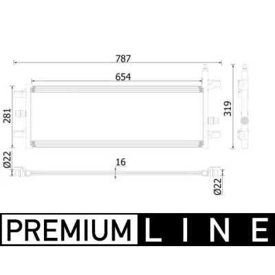 Imagem de MAHLE ORIGINAL CIR 35 000P radiador de baixa temperatura, ar sobrealimentação