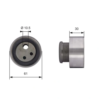Imagem de GATES T41118 Rolo tensor, correia dentada Tru Power FIAT: Uno Hatchback, Punto I Hatchback