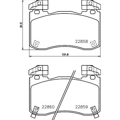 Imagem de HELLA 8DB 355 039 451 Jogo de pastilhas para travão disco incl. contacto aviso desgaste com pesos equilíbrio KIA: Stinger Hatchback