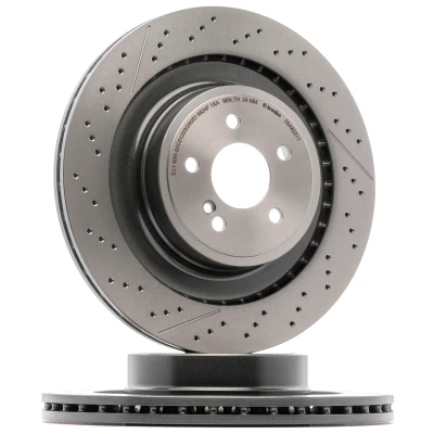 Imagem de BREMBO 09.A822.11 Disco de travão 360 26 5 ranhurado/perfurado, interior ventilado revestido alto carbono com parafusos PRIME LINE UV Coated