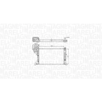 Imagem de MAGNETI MARELLI 350213177400 Radiador, arrefecimento do motor 680 408 34 Aletas de refrigeração unidas mecanicamente MERCEDES BENZ: Sprinter 2 T Van
