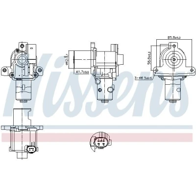 Imagem de NISSENS 98183 Válvula EGR sem radiador da recirculação dos gases de escape RENAULT: MEGANE 2 Kombi, 3 Grandtour,