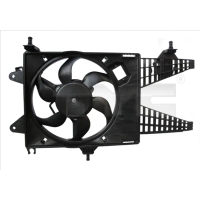 Imagem de TYC 809 0027 ventilador de radiador 315 160 com estrutura do (caixilho) FIAT: Punto II Hatchback