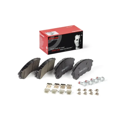 Imagem de BREMBO P 24 225 Jogo de pastilhas para travão disco com avisador sonoro desgaste parafusos pinça acessórios