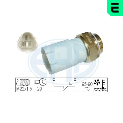 Imagem de ERA 330199 Interruptor de temperatura, ventilador do radiador M22 x 1,5 VOLKSWAGEN: Golf 4, 4 Variant, Lupo / 3L, SEAT: Ibiza 3
