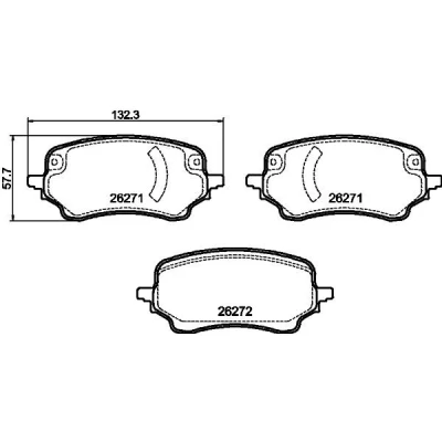 Imagem de HELLA 8DB 355 040 991 Jogo de pastilhas para travão disco FORD: Puma SUV