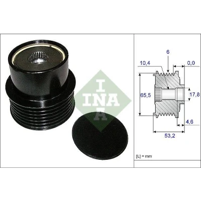 Imagem de INA 535 0195 10 Polia Roda Livre do Alternador Ferramenta especial necessária para a montagem