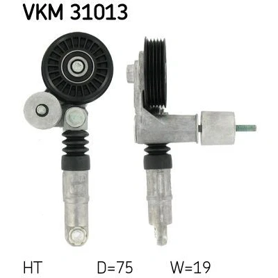 Imagem de SKF VKM 31013 Polia Tensora AUDI: A4 B6 Sedan, A6 C5 Avant, VOLKSWAGEN: Passat B5 GP Variant, Sedan