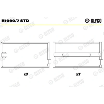 Imagem de GLYCO H1090/7 STD Chumaceira da cambota