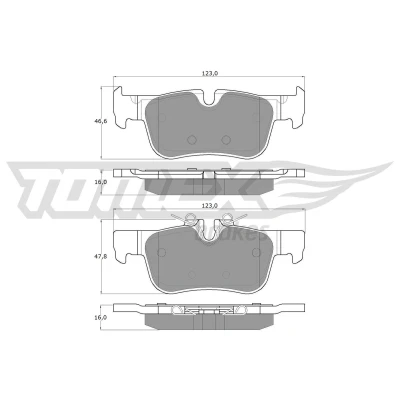 Imagem de TOMEX brakes TX 18 44 Jogo de pastilhas para travão disco Eixo traseiro preparado indicador aviso desgaste BMW: 2 Gran Tourer