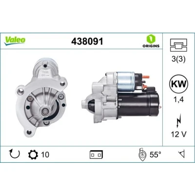 Imagem de VALEO NEW ORIGINAL PART 438091 Motor de arranque 12 1,4 10 PEUGEOT: 307 Hatchback, 206 Partner I Van, CITROËN: C4 Hatchback