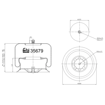 Imagem de FEBI BILSTEIN 35679 Fole, suspensão pneumática