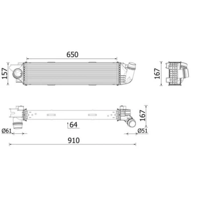 Imagem de MAHLE ORIGINAL CI 701 000P Intercooler RENAULT: Trafic 3