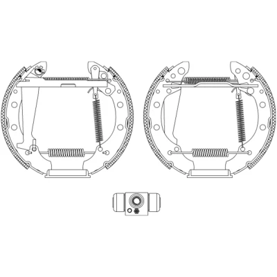 Imagem de TEXTAR Shoe Kit Pro 84044703 Jogo de travões, travões tambor com cilindro travão roda, elemento regulação SEAT: Ibiza 3, 4 ST