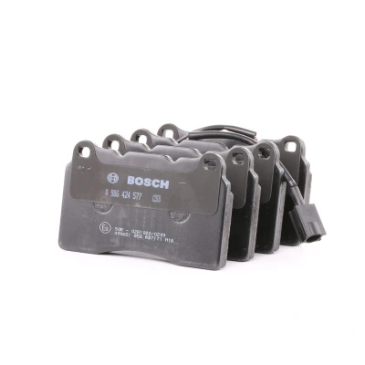 Imagem de BOSCH 0 986 424 577 Jogo de pastilhas para travão disco Baixo teor metálico com sensor desgaste integrado chapa anti ruído