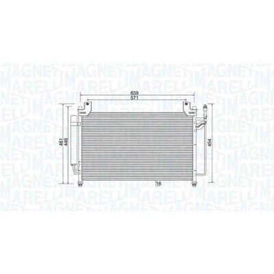 Imagem de MAGNETI MARELLI 350203990000 Condensador com secador 659x446x16 446mm 659mm 16mm