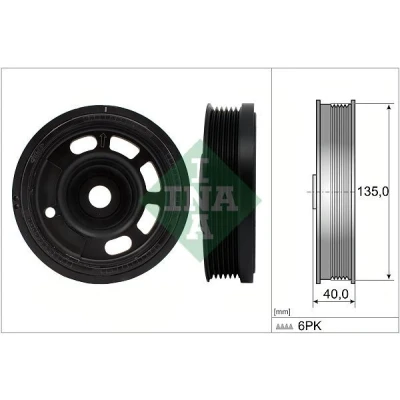 Imagem de INA 544 0172 10 Polia da Cambota 135 VOLKSWAGEN: Golf 7