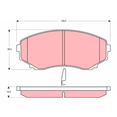 Imagem de TRW GDB3255 Jogo de pastilhas para travão disco com avisador sonoro desgaste acessórios MAZDA: MPV 2