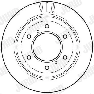 Imagem de JURID 562777JC Disco de travão 300 22 6 139,7 ventilado revestido sem parafusos MITSUBISHI: PAJERO Sport 1 SUV, 4